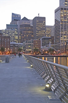 Mark Gibson Prints: Dusk lighting Pier Fourteen, 2009, San Francisco California