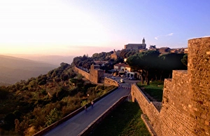 Montalcino Prints: Dusk on Montalcino, Italy, home of the Brunello grape