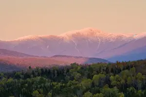 Jerry Marcy Monkman Prints: Dusk and Mount Washington in new Hampshires White Mountains. Bethlehem, New Hampshire