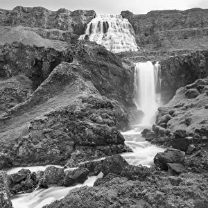Dynjandi waterfall, an icon of the Westfjords in northwest Iceland