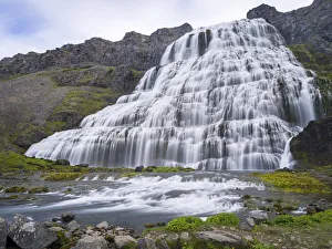 Dynjandi waterfall, an icon of the Westfjords in northwest Iceland