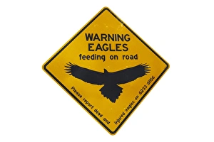Warning Prints: Eagle Warning Sign, Australia