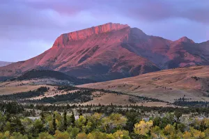Images Dated 3rd February 2022: Ear Mountain at sunrise, Rocky Mountain front ranges near Choteau, Montana