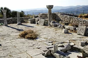 Early Christian art. Remains of the Basilica. IV-V century A.D. Byllis ruins. Republic