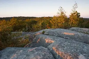 Jerry Marcy Monkman Prints: Early morning light on the granite on Sunset Rock in Gloucester, Massachusetts