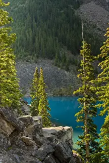 Aqua Prints: Early Morning, Moraine lake; Canadian Rockies; Banff National Park; Alberta; Canada