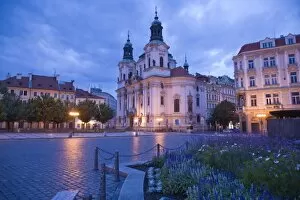 Early Summer morning along Old Town Square, Historical Center of Prague-UNESCO World Cultural