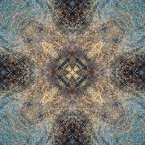 Earth tone and blue abstract