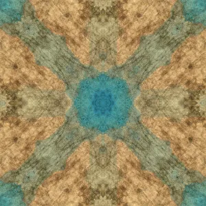Montage Prints: Earth tone and blue abstract