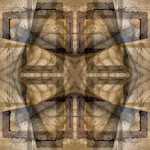 Abstract Prints: Earth tone quilt-like abstract