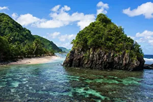 Cloudy Prints: East Coast of Tutuila island, American Samoa, South Pacific
