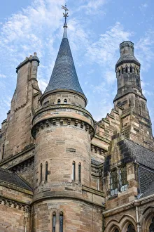 University Prints: Eastern Section of Main Building. Glasgow University, Scotland