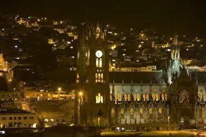 Images Dated 3rd April 2007: Ecuador, Pichincha province, Quito. Basilica del Voto Nacional, a neo-Gothic cathedral