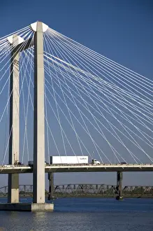 The Ed Hendler Bridge spans the Columbia River between Pasco and Kennewick in southeastern