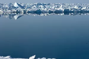 edge of an open lead on the frozen eastern Chuckchi Sea, Arctic Alaska