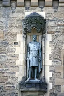 Edinburgh Castle Prints: Edinburgh, Scotland. The knights stand gaurd over the entrance to Edinburgh Castle