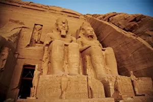 Images Dated 11th November 2007: Egypt, Abu Simbel, The Greater Temple of Ramses II, Colossal statues of King Ramesses