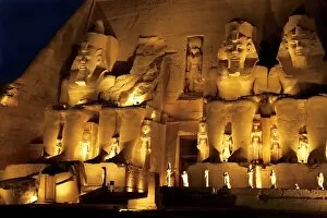 Images Dated 9th November 2007: Egypt, Abu Simbel, The Greater Temple of Ramses II, Colossal statues of King Ramesses