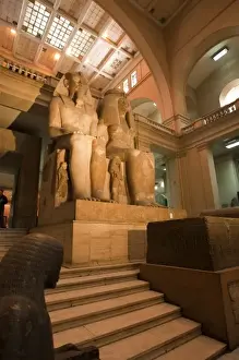 Egypt, Cairo. Statues in main hall of the Egyptian Museum of Antiquities