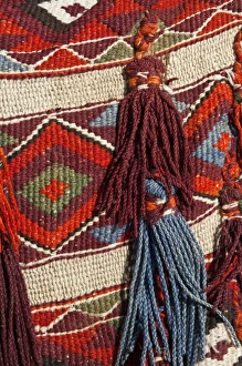 Blanket Prints: Egypt, Giza. Camel blanket at the Pyramids of Giza