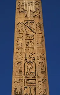 Egypt. Hieroglyphic writing. Obelisk of Ramesses II (1300-1213, reign 1279-1213 BC)