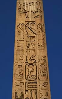 Images Dated 26th November 2003: Egypt. Hieroglyphic writing. Obelisk of Ramesses II (1300-1213, reign 1279-1213 BC)
