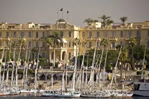 Lettering Prints: Egypt, Luxor. The historic Winter Palace Hotel founded in 1887 along the riverside