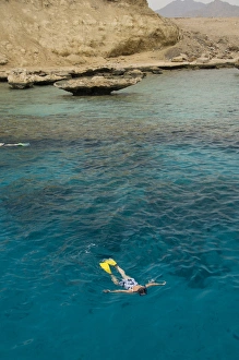 Snorkel Prints: Egypt, Sinai Peninsula, Gulf of Tiran, Sharm El-Sheikh (aka Red Sea Riviera). Snorkeling