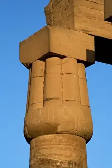 Support Prints: Egypt, Temple of Luxor. Fasciculated columns with papyrus capitals of hypostyle