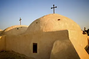 Wadi Natroun Prints: Egypt, Wadi Natroun. Domed cloister for monks of the Coptic Orthodox Syrian Monastery