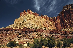 High Prints: Egyptian Temple in the morning, Scenic Drive, Capitol Reef National Park, Torrey