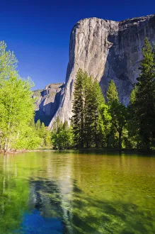 Flowing Prints: El Capitan above the Merced River, Yosemite National Park, California, USA