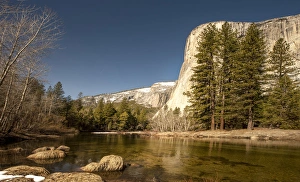 El Capitan Prints: El Capitan towers over Merced River. Yosemite, California, US