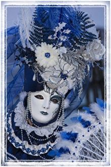 Carnival Prints: Elaborate costume for Carnival Venice Italy
