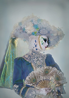 Images Dated 22nd October 2015: Elaborate costume for Carnival Venice Italy