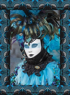 Images Dated 24th February 2014: Elaborate costume for Carnival Venice Italy