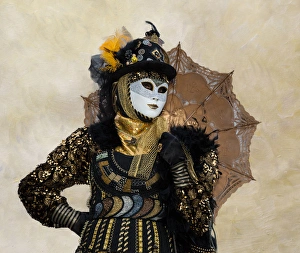 Images Dated 22nd October 2015: Elaborate costume for Carnival Venice Italy