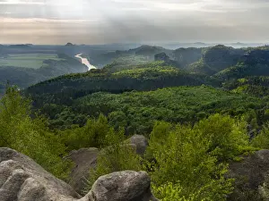 Images Dated 25th May 2015: Elbe Sandstone Mountains (Elbsandsteingebirge) in the Saxon Switzerland NP (Saechsische