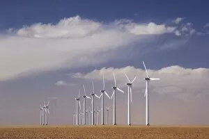 Electric Windmill, Wind power plant, Two Buttes, Colorado, USA