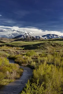 Augusta Prints: Elk Creek with fresh snow on Steamboat Mountain along the Rocky Mountain Front near