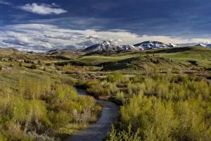 Elk Creek with fresh snow on Steamboat Mountain along the Rocky Mountain Front near