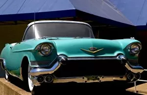 Cars Collection: Elvis Presleys Green Cadillac Convertible in Graceland in Memphis, Tennessee, USA