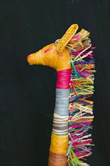 Embroidery Prints: Embroidered giraffe toy, Kenya