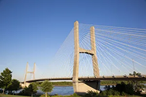 Missouri Prints: Bill Emerson Memorial Bridge over Mississippi River Cape Girardeau, MO