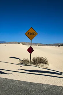 Colorado Desert Prints: End sign, Coachella Valley, California sign, Coachella Valley, California