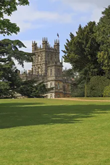 Towers Prints: England, Hampshire. 2 May 2017. Highclere Castle. Jacobethan style country house