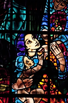 Images Dated 7th July 2009: England, Kent, Canterbury. Canterbury Cathedral. Modern glass of the Great South Window