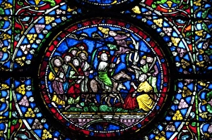 Images Dated 7th July 2009: England, Kent, Canterbury. Canterbury Cathedral. Medieval stained glass windows