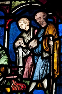 Images Dated 7th July 2009: England, Kent, Canterbury. Canterbury Cathedral. Medieval stained glass windows