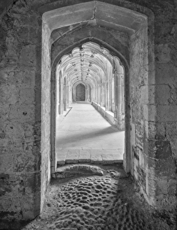Cloister Prints: England Lacock Abby Entryway to Cloister